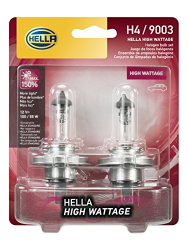 Bombillas De Alta Potencia Hella H4 De 100/55 W, 12 V, Paque