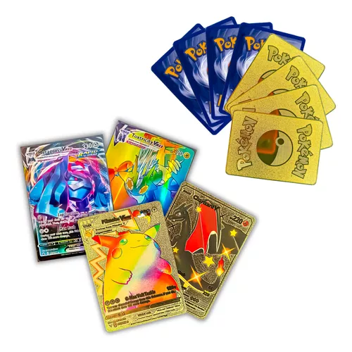 Carta Dourada Pokémon com 5 unidades : O Tesouro Raro para a sua