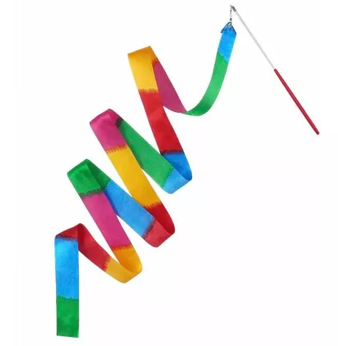 Kit 5 Cinta Gimnasia Rítmica Danza 4 Mts Listón 48 Cm Palo