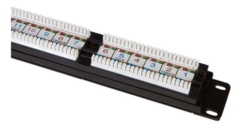 Patch Panel 24 Puertos Rj-45 Cat. 5e. P24t-k11-cec/bk Dixon