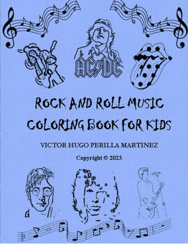 Libro: Libro De Colorear De Música Rock And Roll Para Niños: