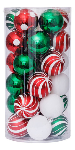 30 Bolas De Navidad, Bombillas Inastillables Para Festividad