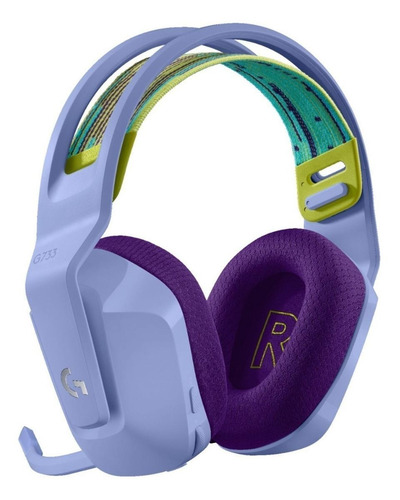 Imagen 3 de 3 de Audífonos gamer inalámbricos Logitech G Series G733 lila con luz rgb LED