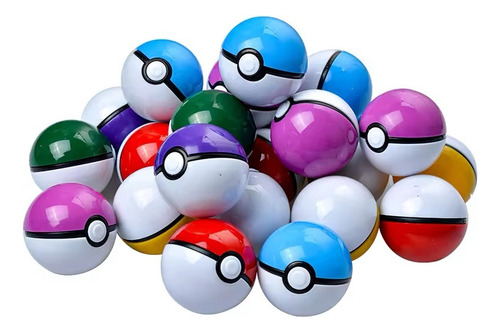 Pokebola Sorpresa Con Figuras Y Stickers (pack De 3)