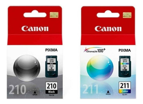 Pack De Cartuchos Canon Negro Pg-210xl Color Cl-211 Comun