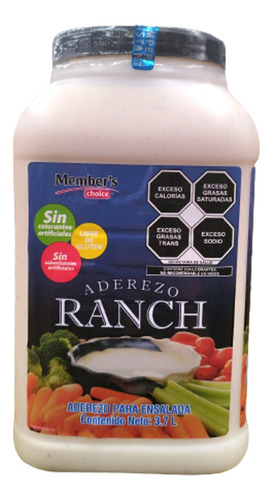 Aderezo Ranch Mc Bote De 3.7 L