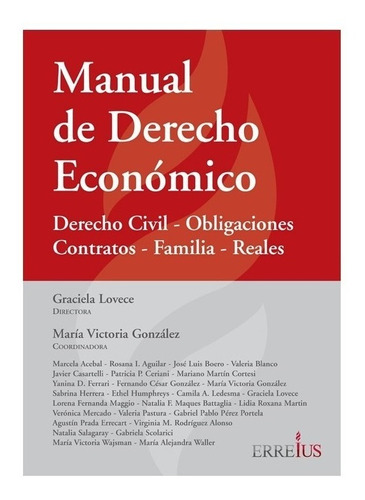 Libro Manual De Derecho Economico Graciela Lovece