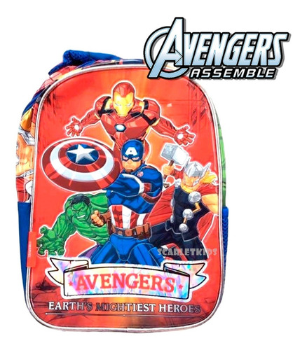 Mochila Espalda Avengers 12 Pulgadas Original Jardin Scarlet