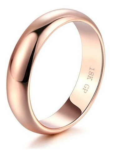 Imagen 1 de 9 de Anillo Compromiso Argolla Clásica Rose Gold Boda Regalo
