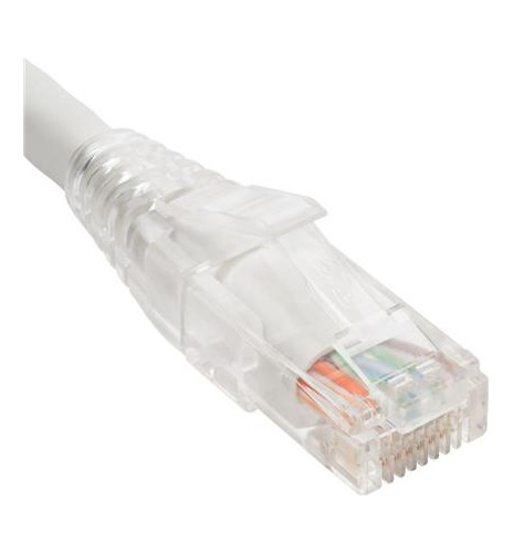 Patch Cord Cat5e Clear Boot, 1 Pie, Color Blanco