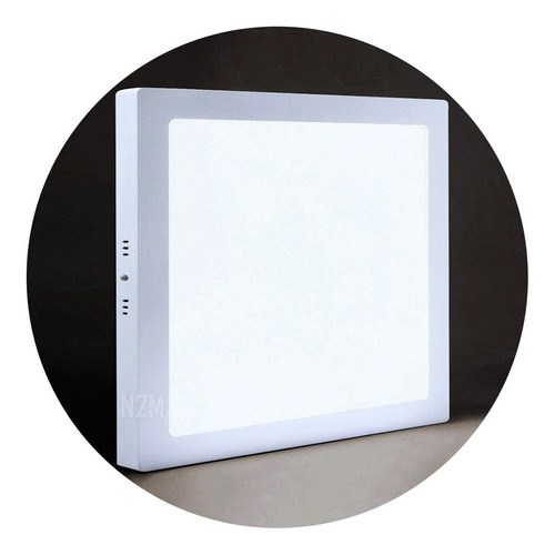 Plafon Panel Led 36w 45x45 Cm Aplicar Candil Marco Blanco