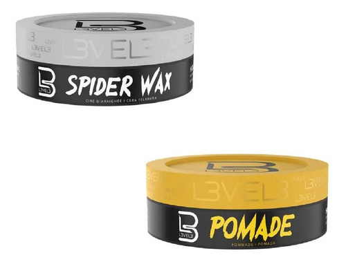 Kit Shine Pomada + Spider Wax X150ml Level 3 