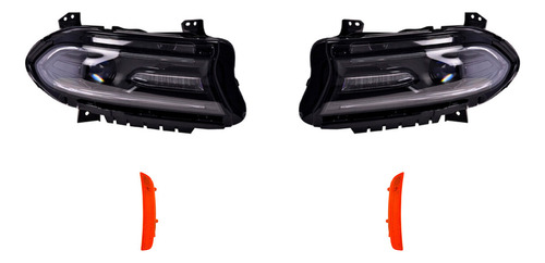 2 Faros Y 2 Cuartos Depo Charger P/ Dodge 2016 - 2019