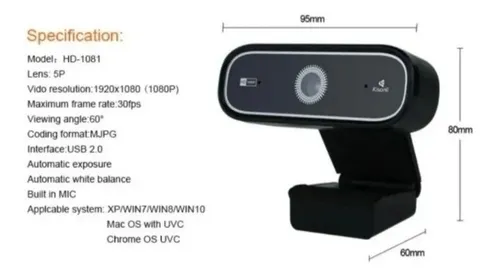Camara web kisonli resolución full hd 1080p sales