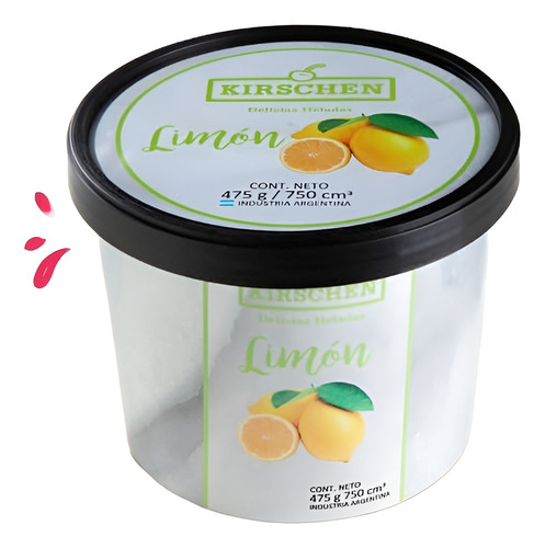 Potes De Helado De 750cc Limon Premium X 15 Unidades