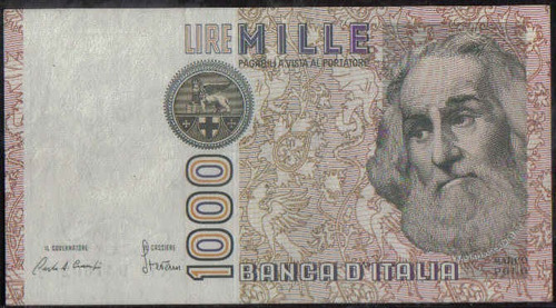 Italia 1000 Liras 6 Ene 1982 P109a