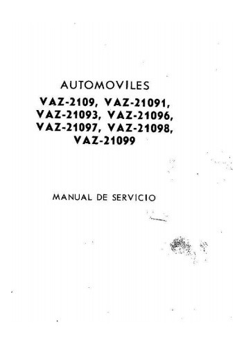  Manual De Servicio Lada Samara En Papel