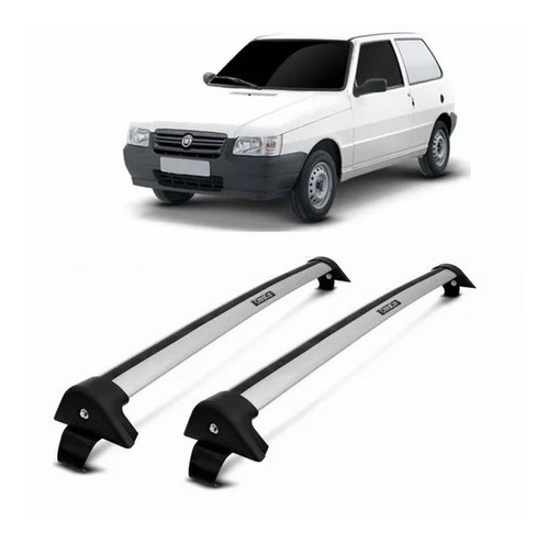 Rack Antigo Fiat Uno 2 Portas Até 2013 Teto Cristalcar Prata