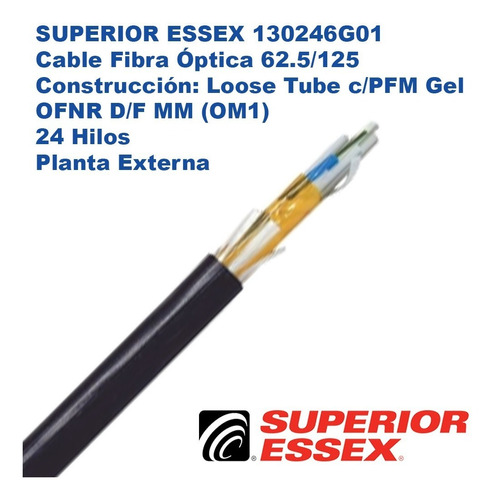 Superior Essex 130246g01 Cable Fibra Mm 24-62.5 Lt Ofnr D/f