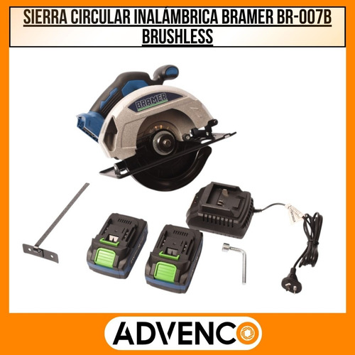 Sierra Circular Inalámbrica Bramer Br-007b Brushless 2 Bat