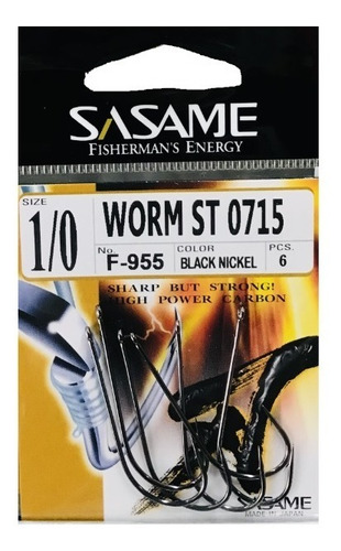 Anzuelos Sasame Worm St 0715 F-955 N° 1/0 Made In Japan