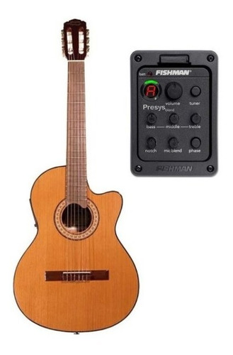 Guitarra Clásica Nylon Criolla Gracia Modelo M8eq C/ Funda