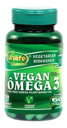 Ômega 3 Vegano Unilife 60 Cáps 480mg + Brinde