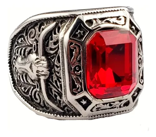 Anillo rojo hombre sales
