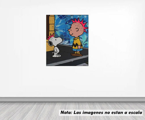 Vinil Sticker Pared 50cm Snoopy Charlie Punk 18c