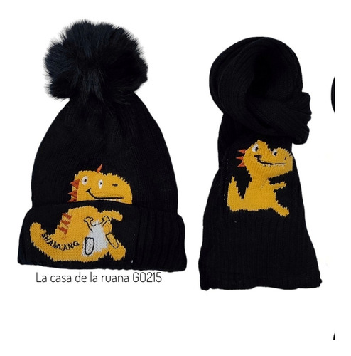 Conjunto Gorro Mas Bufanda Tejido Para Niños