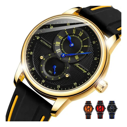 Reloj Mecánico Deportivo De Silicona De Moda Para Hombre