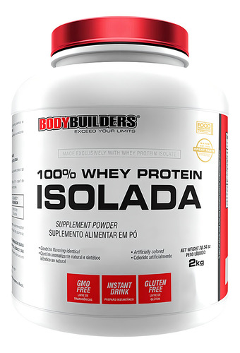 100% Whey Protein Isolada 2kg Sabor Morango