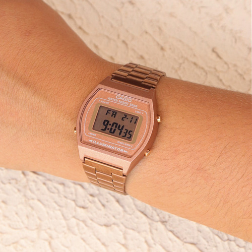 Relógio Casio Feminino Vintage Rosê B640wc-5adf Original