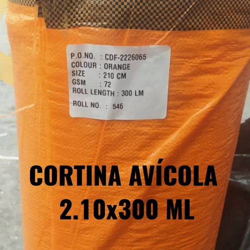 Cortina Avícola Anaranjada 2.10x300ml.