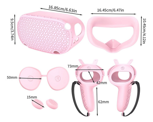 Funda Protectora De Silicona Para Meta Quest2, Juego De 5 Pi