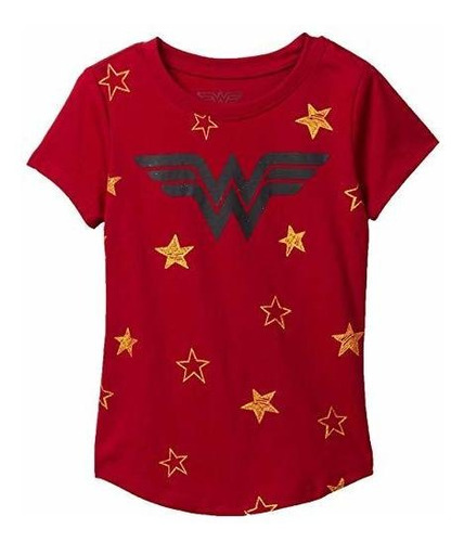 Camiseta Dc Comics Para Niñas Con Logotipo De Wonder Woman Y