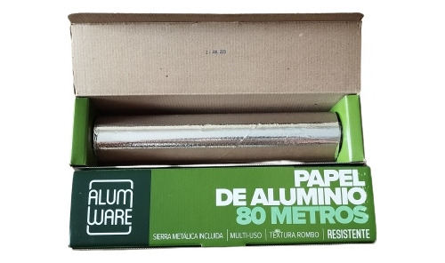 Papel Aluminio 80 Metros*30 Cms Marca Alumware