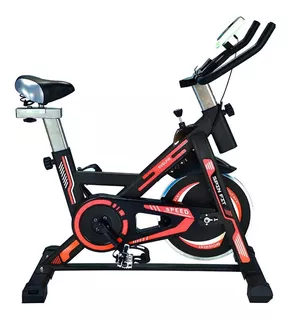 Bicicleta fija Svelfik Spin Fit para spinning color negro y rojo