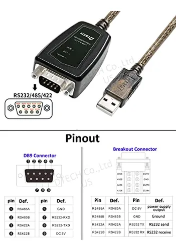 Adaptador Usb A Serie Dtech, Cable Rs422, Rs485, R232 A Usb