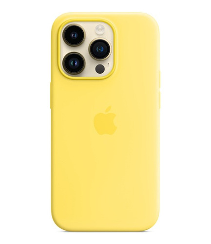 Funda De Silicón Magsafe iPhone 14 Pro Max Amarillo Canario