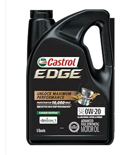 Castrol Edge 0w-20 Aceite De Motor Sintético Completo Avanza