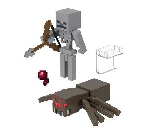 Boneco Minecraft Esqueleto E Aranha Lançamento 2023 De Luxo