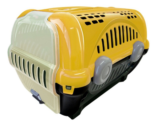 Caja Transporte Amarilla Mascota Furacao Pet Luxo Febo