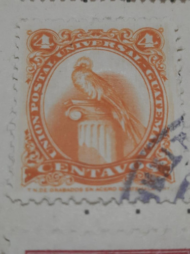 Estampilla Guatemala    Unión Postal Universal    0358    A3