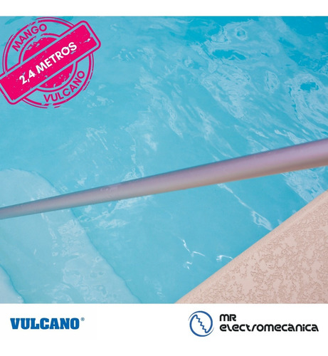 Imagen 2 de 10 de Barrefondo Mango Piscina Telescópico Aluminio 2,4 M Vulcano