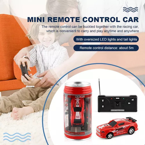 Mini Coke Can Rc Radio Control Remoto Micro Racing Car Jugue