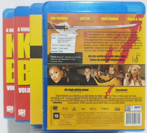 Blu-ray Kill Bill Volume 1 & 2 Original Novo Lacrado Raro !!