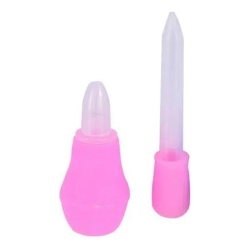 Aspirador Nasal Com Conta Gotas Para Bebe Rosa