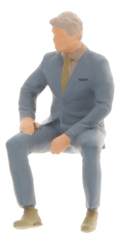 1:64 Escala Modelo Personagens Posição Sentada Cinzento
