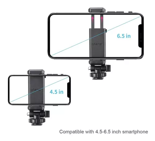 ULANZI Soporte adaptador de trípode para teléfono, soporte ajustable para  teléfono celular, abrazadera universal para smartphone, soporte horizontal